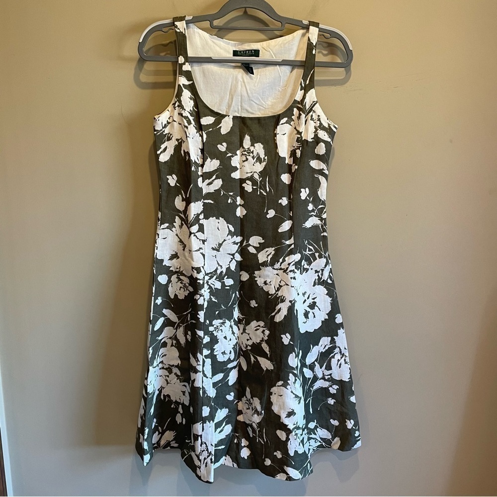 Lauren Ralph Lauren Linen Dress A Line Size 4